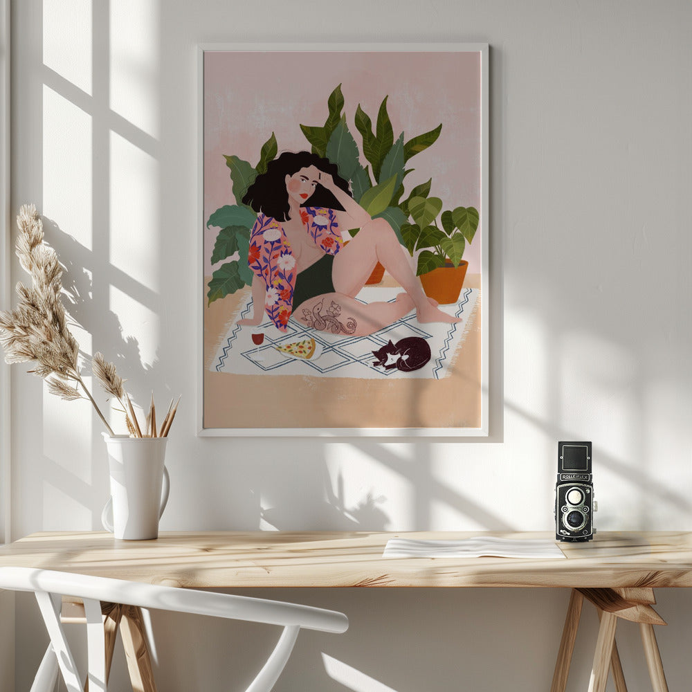 Sunday pizza - Poster / Art Print - interiör