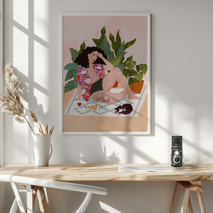 Sunday pizza - Poster / Art Print - interiör