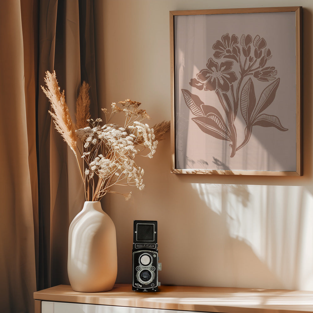 Mocha Florals - Poster / Art Print - interiör