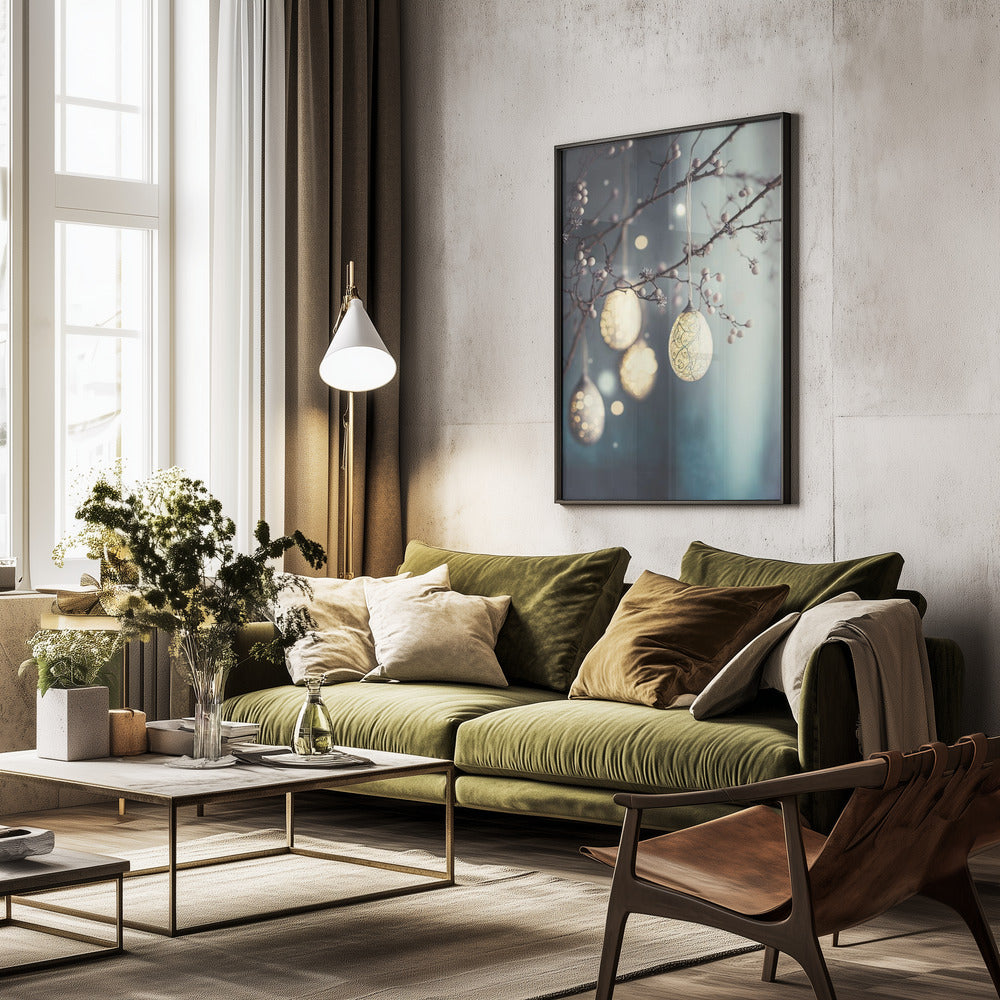 Beautiful Easter Eggs - Poster / Art Print - interiör