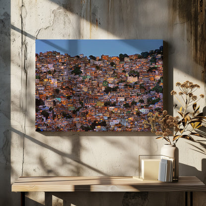 Nightfall in the Favela da Rocinha - Poster / Art Print - interiör