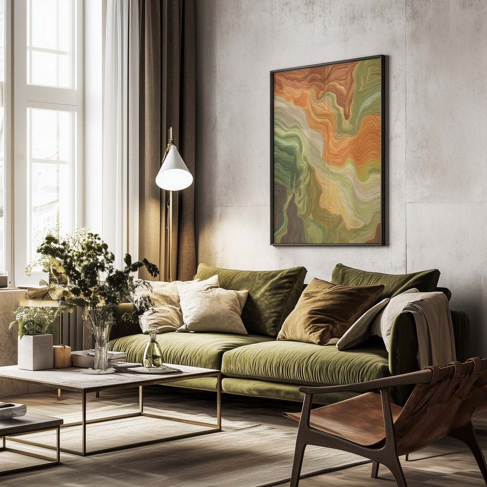 Harmonic Fabric No 1 - Poster / Art Print - interiör