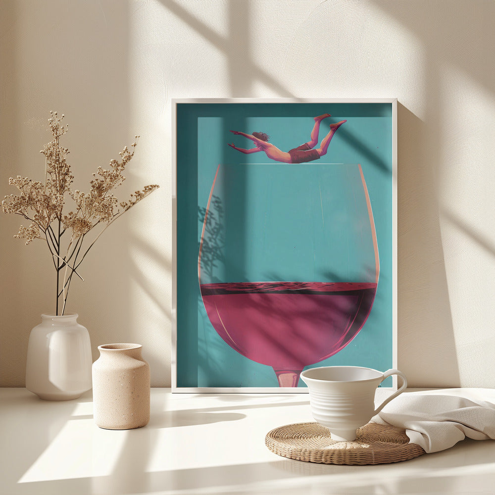 Wine Dive - Poster / Art Print - interiör