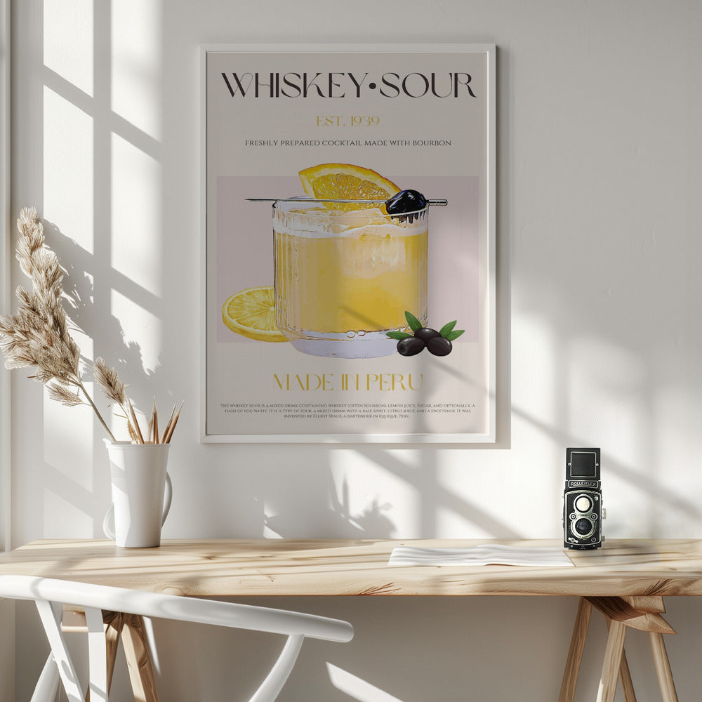 Whiskey sour print - Poster / Art Print - interiör