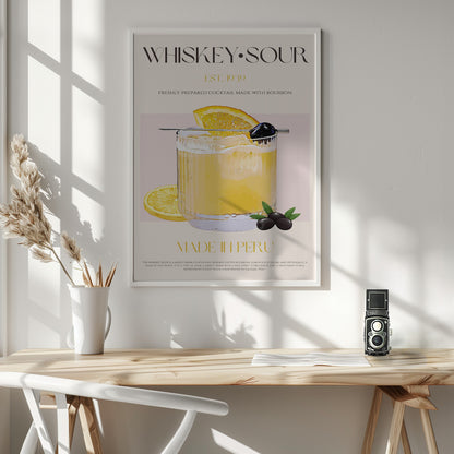 Whiskey sour print - Poster / Art Print - interiör