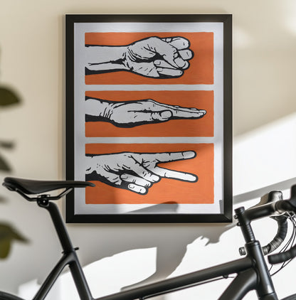 Rock, Paper,Scissors - Poster / Art Print - interiör