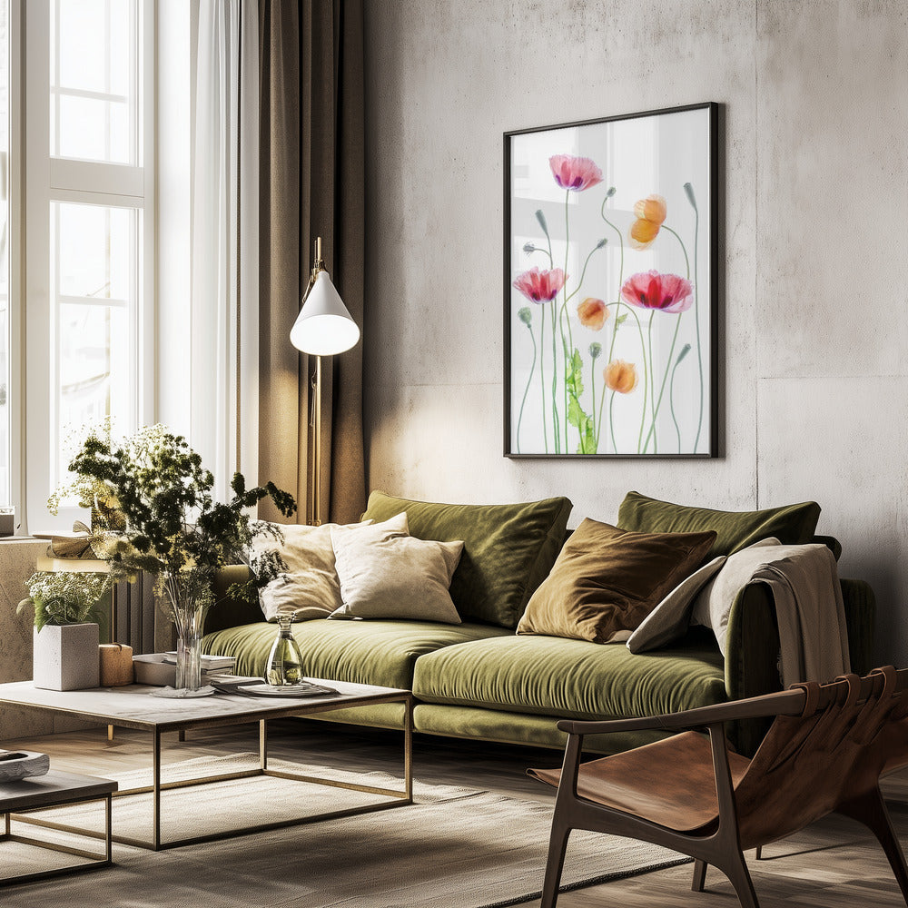 Poppies - Poster / Art Print - interiör