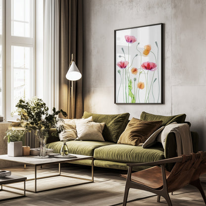 Poppies - Poster / Art Print - interiör