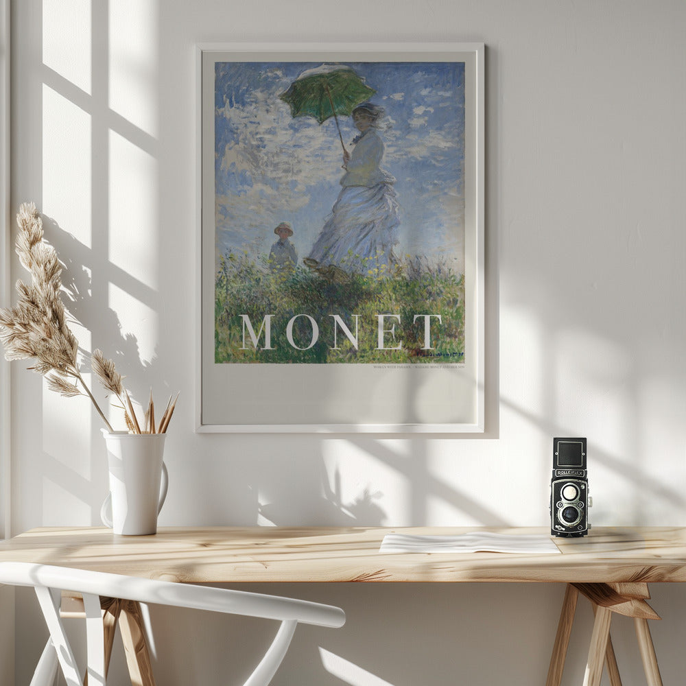 Woman With Parasol - Poster / Art Print - interiör