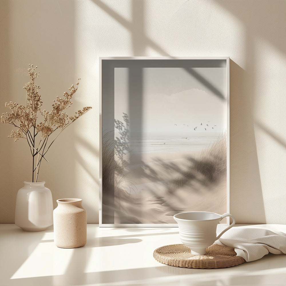 Sand Dunes By the Sea No 1 - Poster / Art Print - interiör