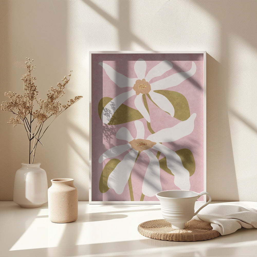 Abstract Flowers I - Poster / Art Print - interiör
