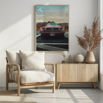 Vintage Car Love - Poster / Art Print - interiör