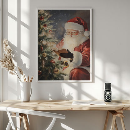 Santa's Quiet Moment - Poster / Art Print - interiör