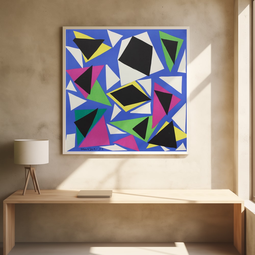 Henri Matisse's Exhibition Poster Gouaches Découpées - Poster / Art Print - interiör