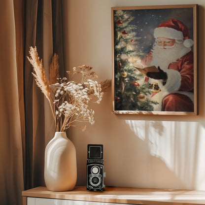 Santa's Quiet Moment - Poster / Art Print - interiör