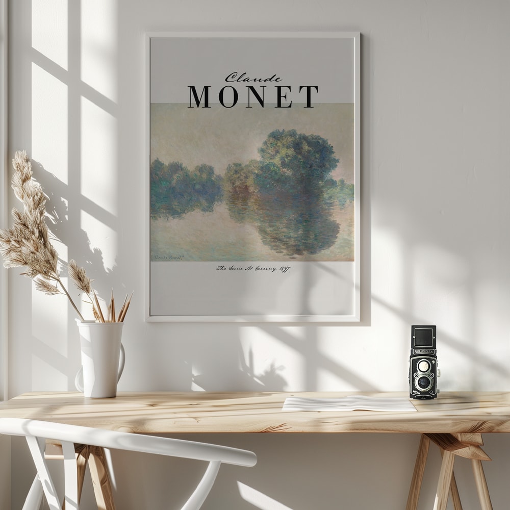 Misty River Reflection - Poster / Art Print - interiör