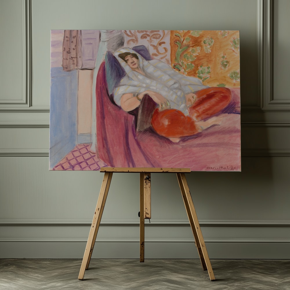 Henri Matisse's Woman Reclining (1921) - Poster / Art Print - interiör