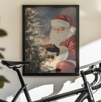 Santa's Quiet Moment - Poster / Art Print - interiör