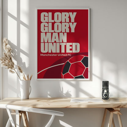 Glory Glory Man United - Poster / Art Print - interiör
