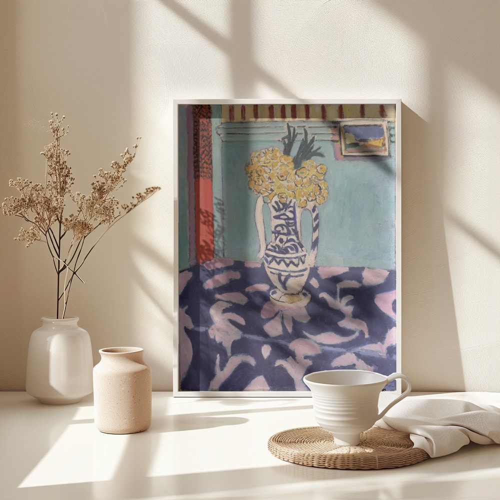 Henri Matisse's Les Coucous, Tapis Bleu Et Rose (1911) - Poster / Art Print - interiör