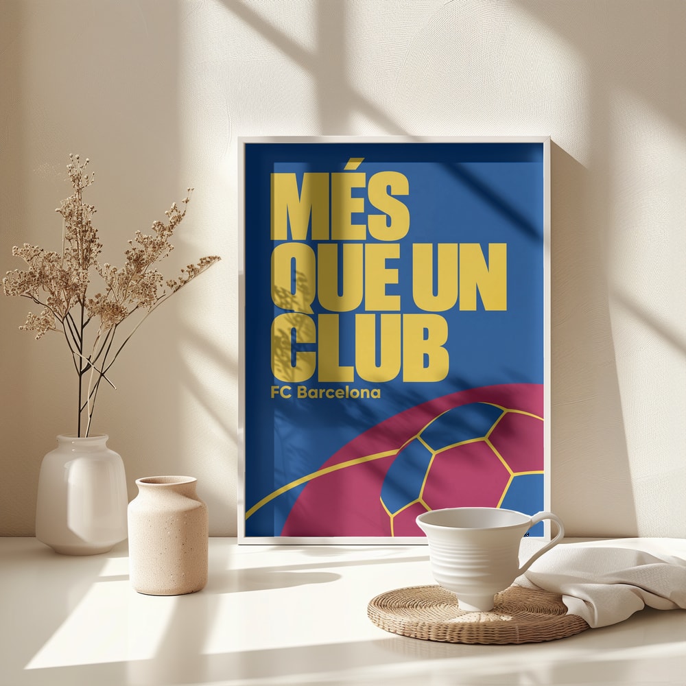 FC Barcelona Club Motto - Poster / Art Print - interiör