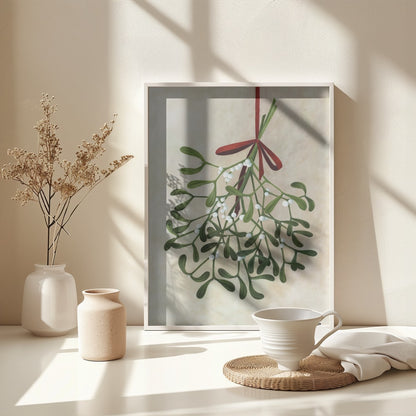 Classic Christmas Mistletoe - Poster / Art Print - interiör