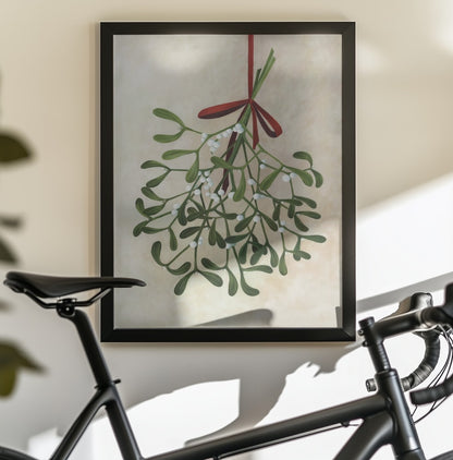 Classic Christmas Mistletoe - Poster / Art Print - interiör