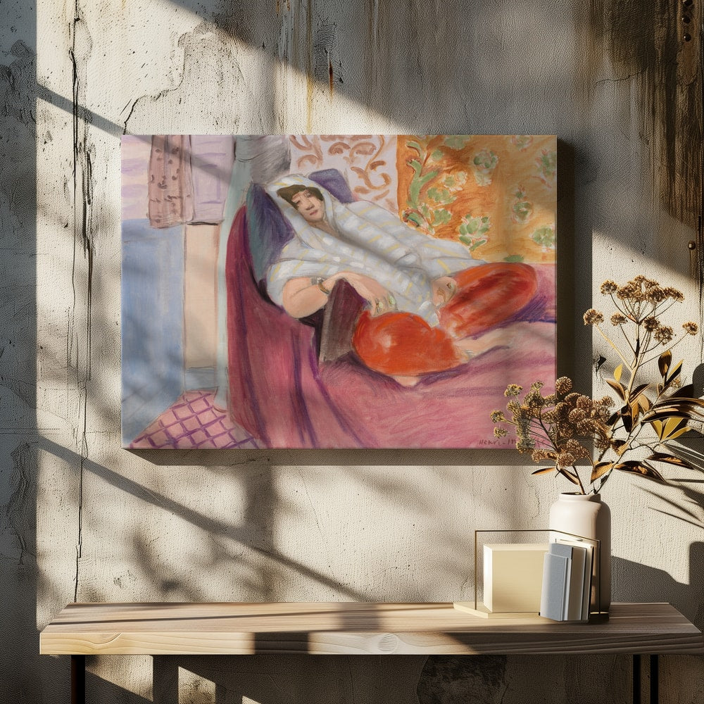 Henri Matisse's Woman Reclining (1921) - Poster / Art Print - interiör