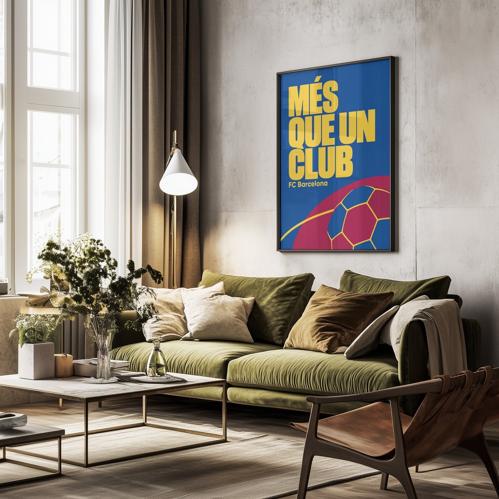 FC Barcelona Club Motto - Poster / Art Print - interiör