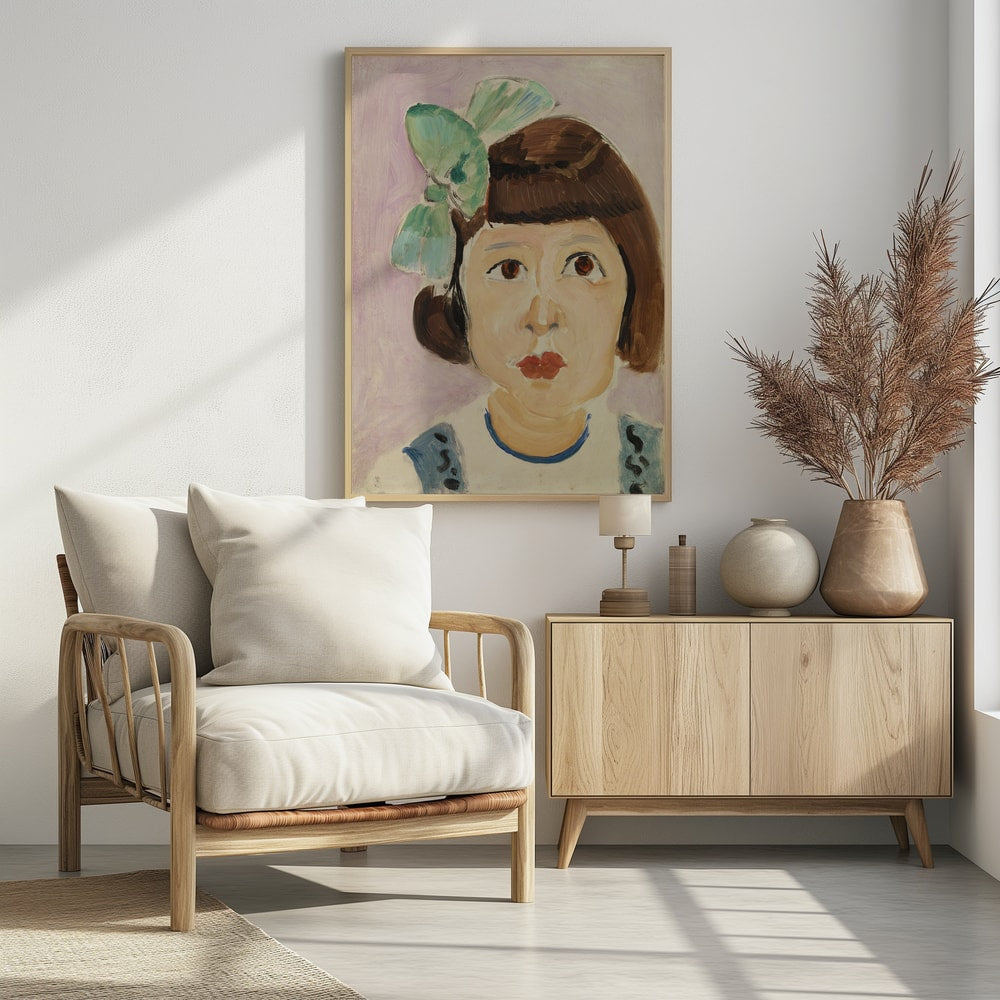 Henri Matisse's Head of a Young Girl (tête De Fillette) (1917) - Poster / Art Print - interiör