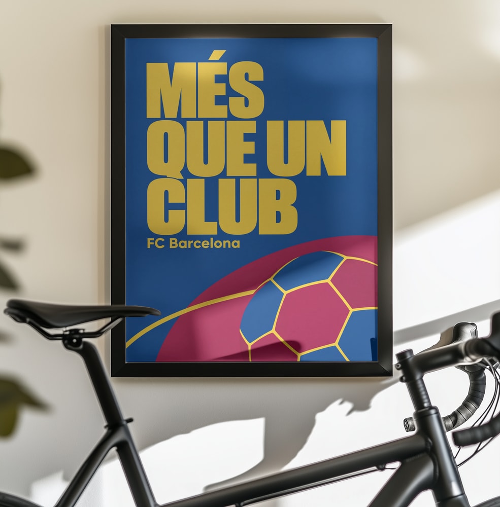 FC Barcelona Club Motto - Poster / Art Print - interiör