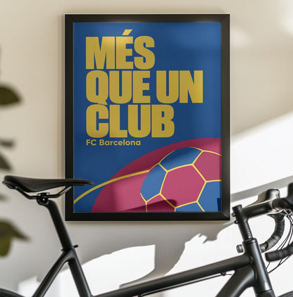 FC Barcelona Club Motto - Poster / Art Print - interiör