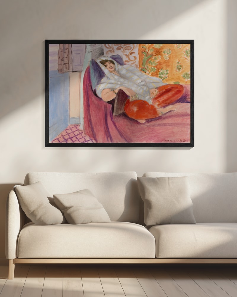 Henri Matisse's Woman Reclining (1921) - Poster / Art Print - interiör