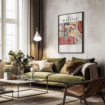 Woman With Anemones - Poster / Art Print - interiör