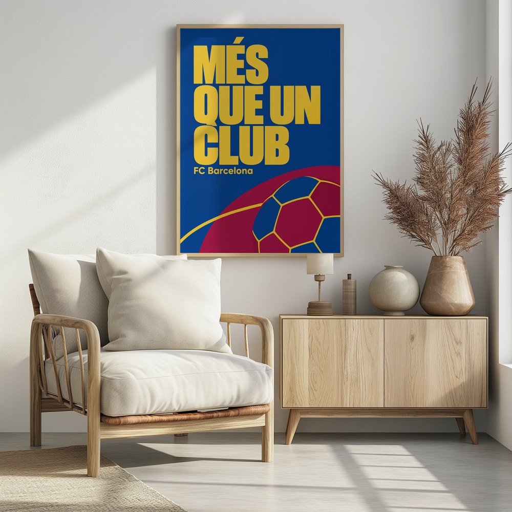 FC Barcelona Club Motto - Poster / Art Print - interiör