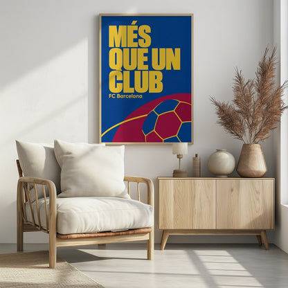 FC Barcelona Club Motto - Poster / Art Print - interiör