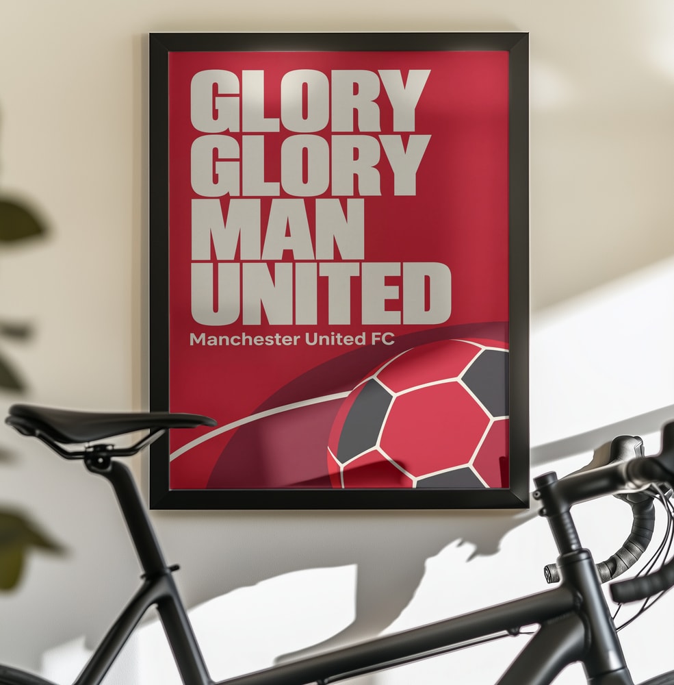 Glory Glory Man United - Poster / Art Print - interiör