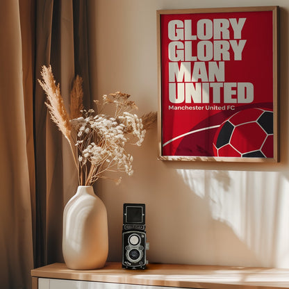 Glory Glory Man United - Poster / Art Print - interiör