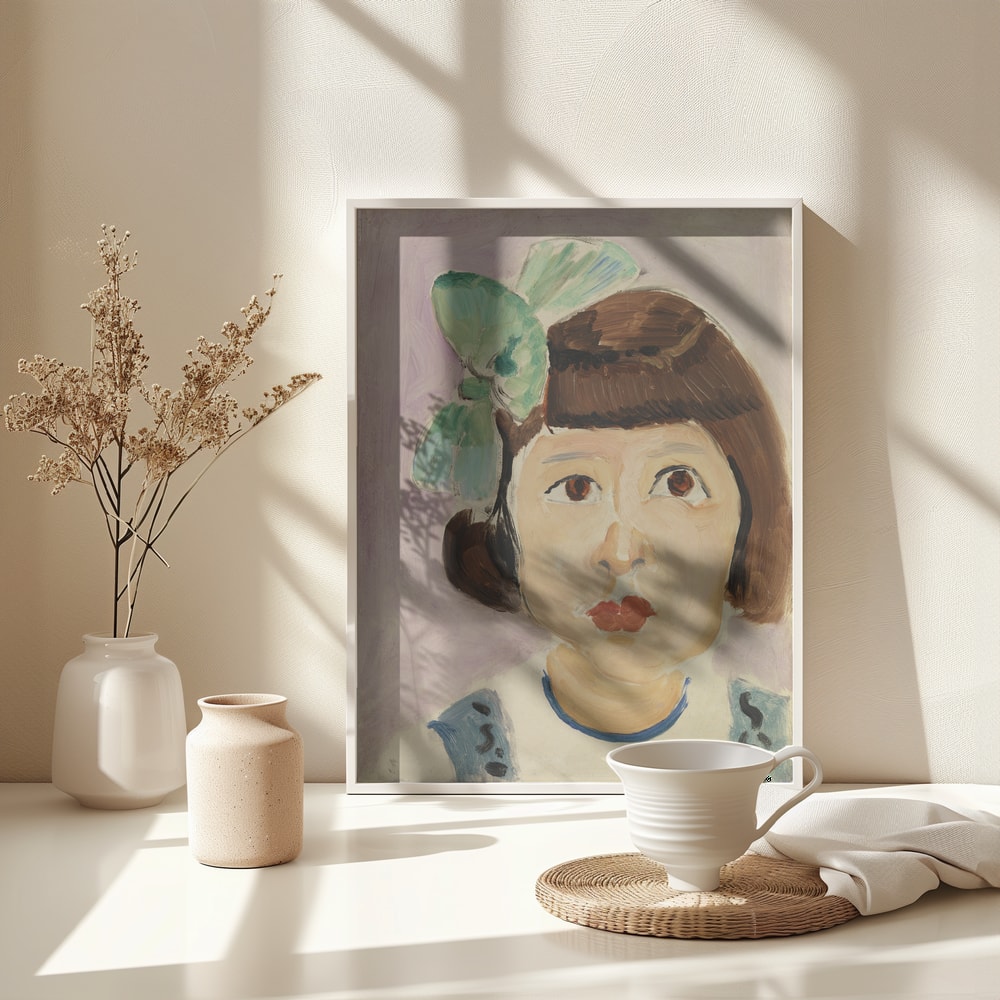 Henri Matisse's Head of a Young Girl (tête De Fillette) (1917) - Poster / Art Print - interiör