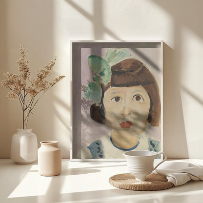 Henri Matisse's Head of a Young Girl (tête De Fillette) (1917) - Poster / Art Print - interiör