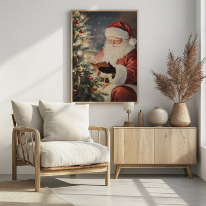 Santa's Quiet Moment - Poster / Art Print - interiör