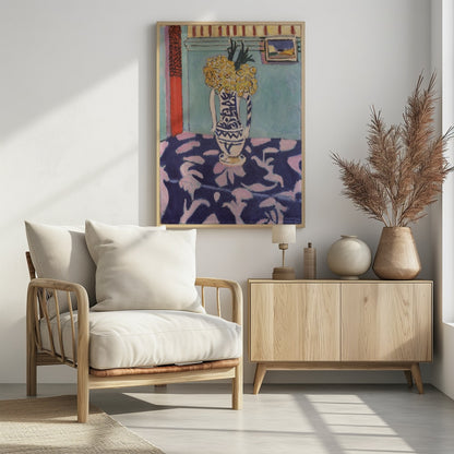 Henri Matisse's Les Coucous, Tapis Bleu Et Rose (1911) - Poster / Art Print - interiör