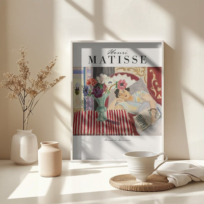 Woman With Anemones - Poster / Art Print - interiör