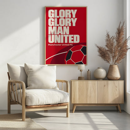 Glory Glory Man United - Poster / Art Print - interiör