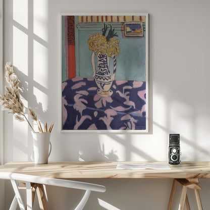 Henri Matisse's Les Coucous, Tapis Bleu Et Rose (1911) - Poster / Art Print - interiör
