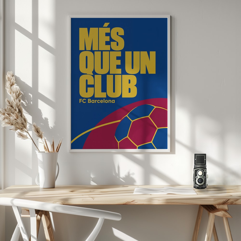 FC Barcelona Club Motto - Poster / Art Print - interiör