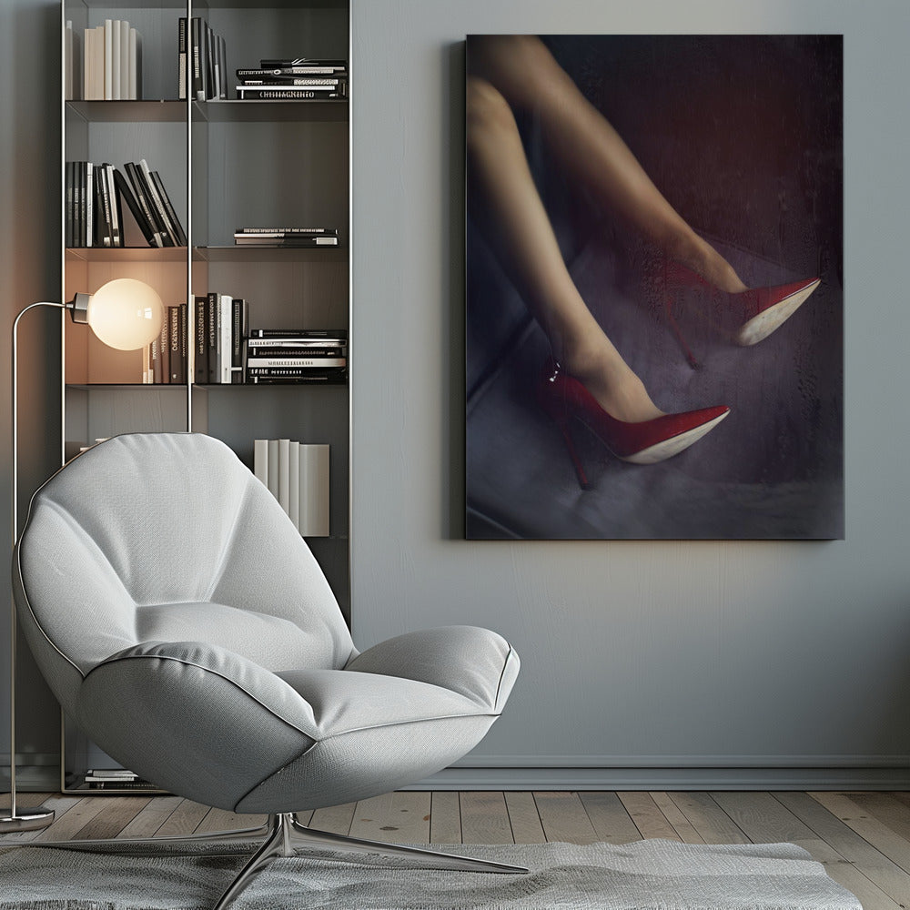 An art print depicting an afternoon coffee scene, possibly featuring a coffee cup, steam, or coffee beans, with warm and inviting tones. Wall Art
