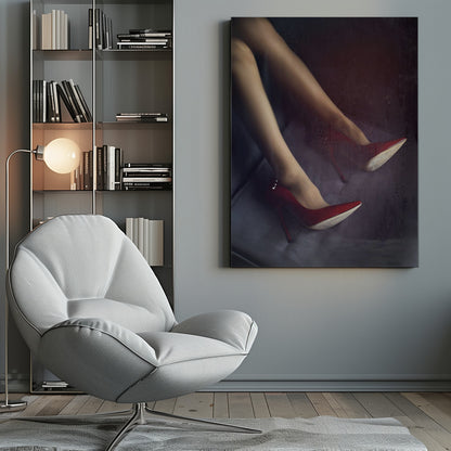An art print depicting an afternoon coffee scene, possibly featuring a coffee cup, steam, or coffee beans, with warm and inviting tones. Wall Art