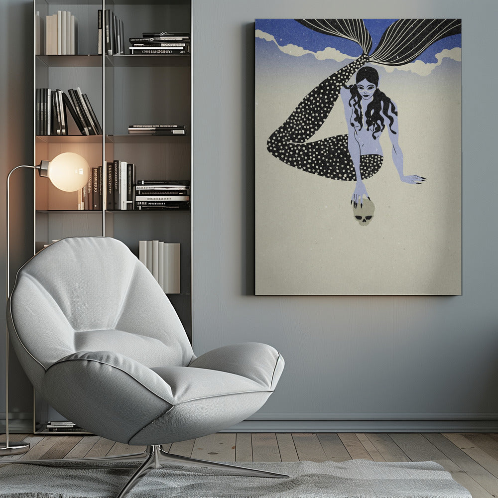 A poster or art print with a dramatic and intense design, illustrating a story of revenge, likely featuring dark tones and striking imagery. Poster