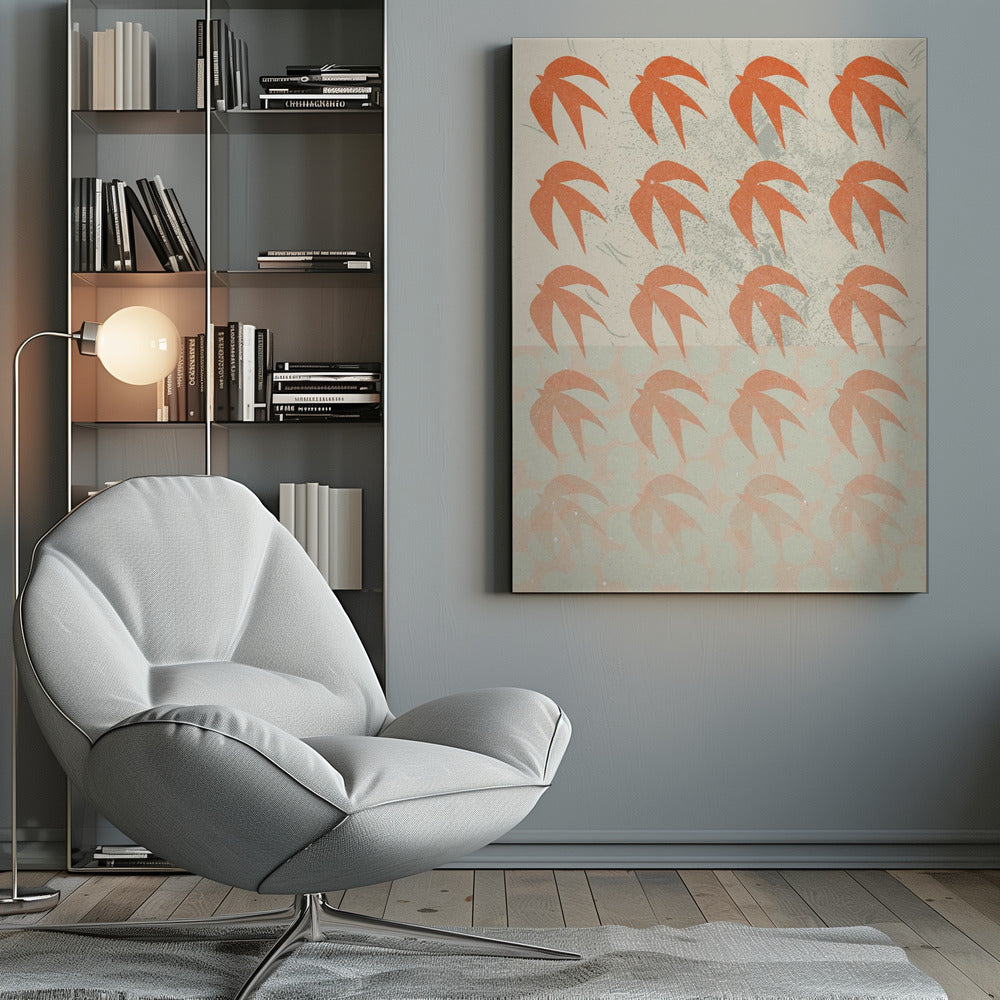 An abstract composition art print, featuring various shapes and colors arranged in a modern design, suitable for a poster. Decor